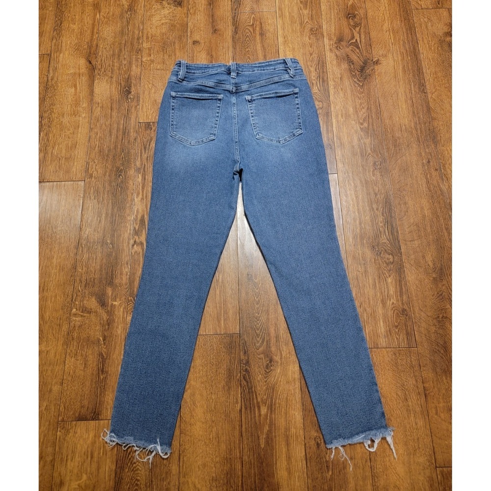 Ymi Dream Jeans Women's Cropped Fitted Stretch High Rise Button Fly Size 11/30 - Picture 5 of 7